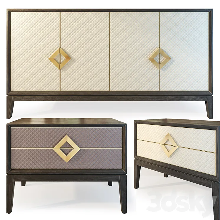 Chest of drawers and Laurent dresser. Sideboard nightstand. The Sofa & Chair company 3DS Max