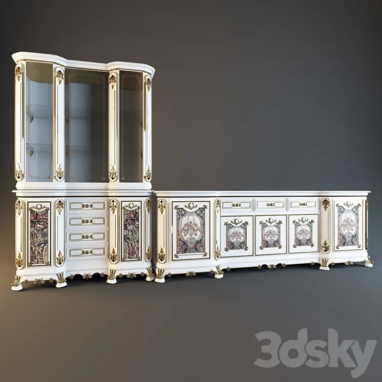 chest of drawers and wardrobe Sillik 3DS Max