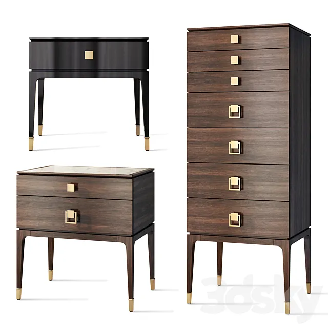 Chest of drawers bedside table Nara Galimberti Nino 3ds Max