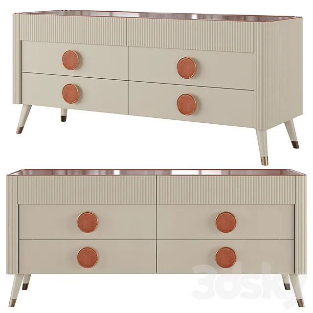 Chest of drawers Double N19 3ds Max