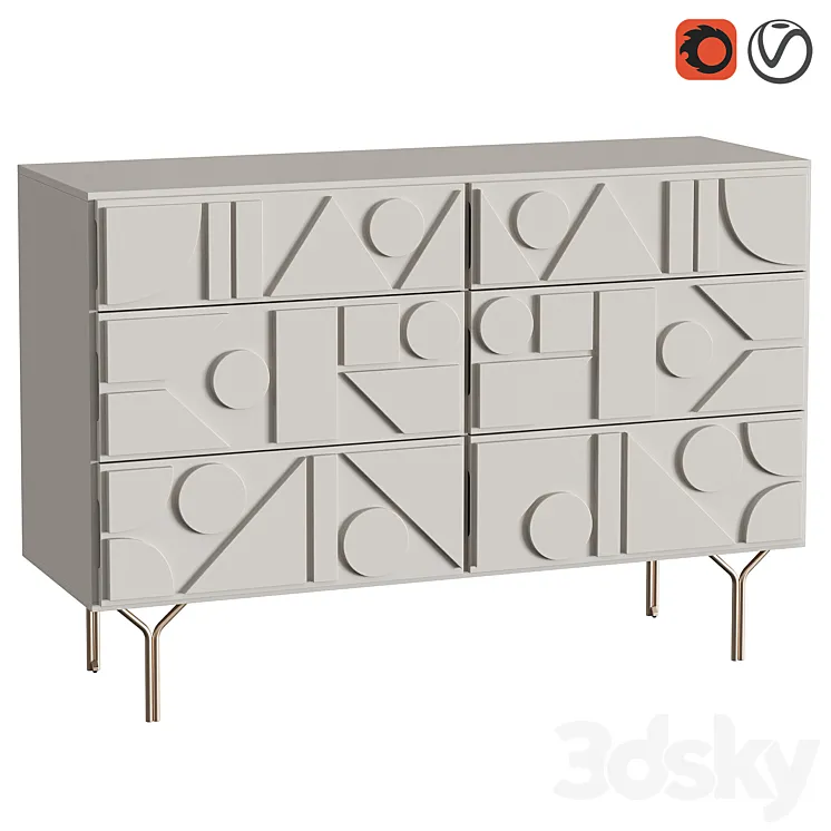 Chest of drawers Elgos (Pictograph) 3DS Max
