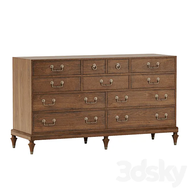 Chest of drawers Hickory White 425-31 3ds Max