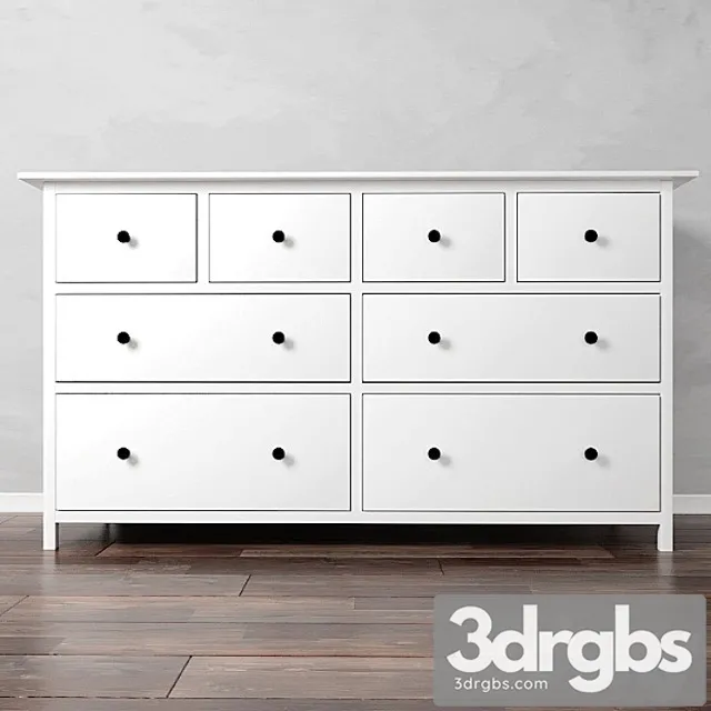 Chest of drawers ikea hemnes with 8 drawers 2 3dsmax Download