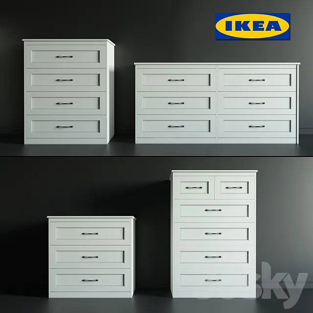 Chest of drawers IKEA SONGESAND 3DS Max Model