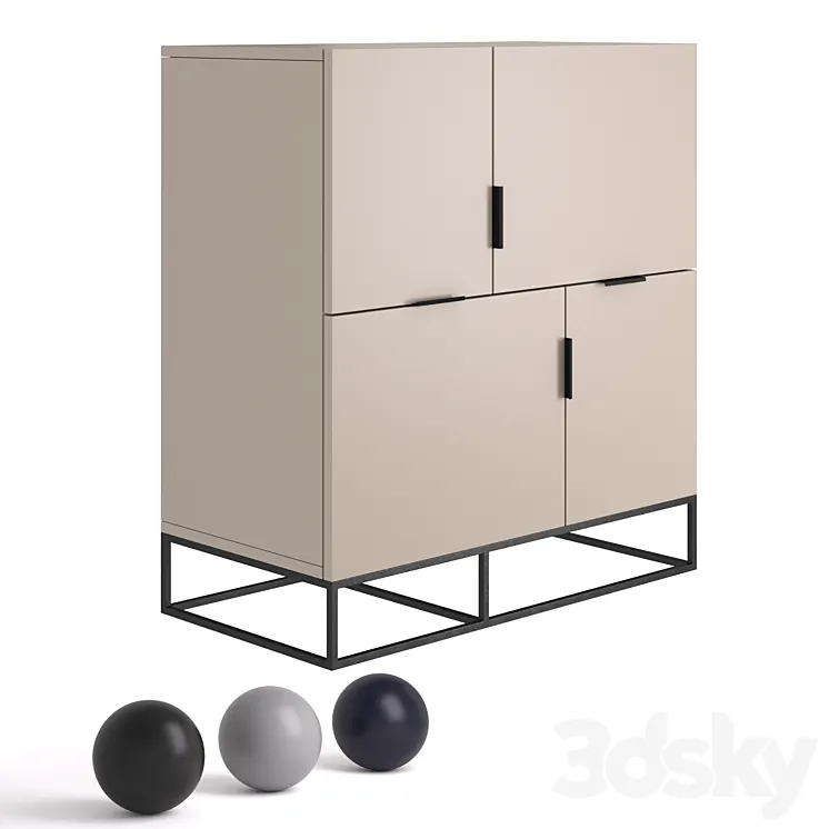 Chest of drawers Loft Pure 3DS Max Model