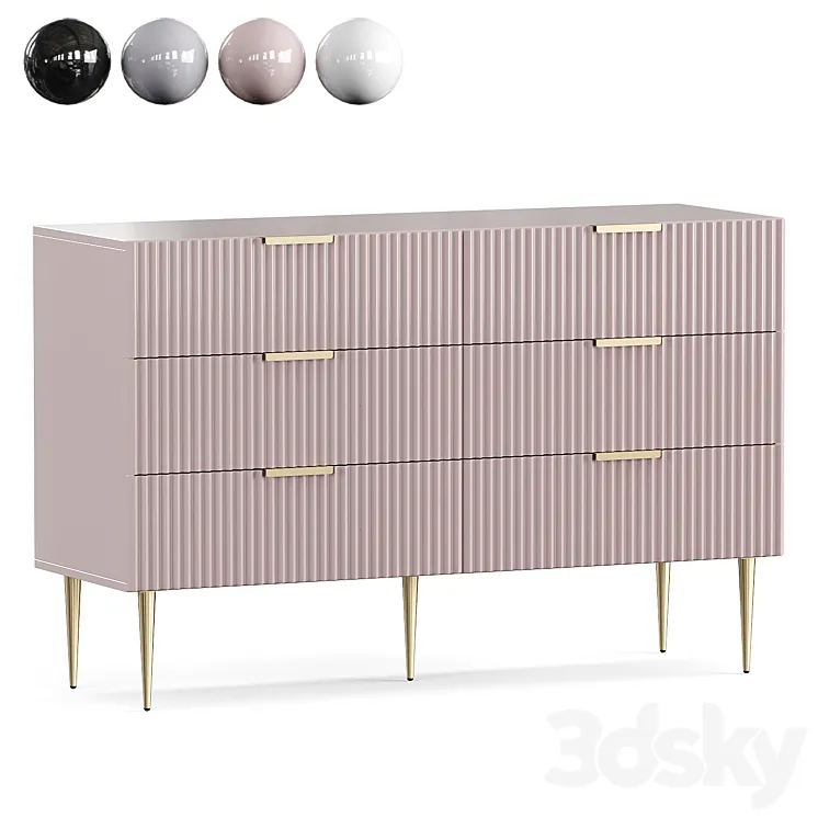 Chest of drawers LUXURY CHIC 3DS Max