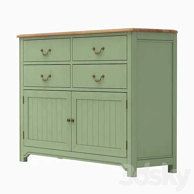 Chest of drawers Olivia for 4 drawers 3DS Max Model