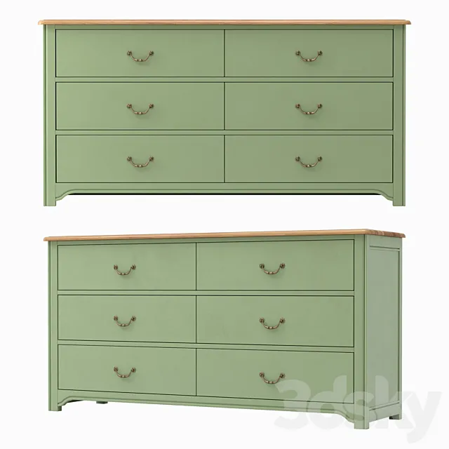 Chest of drawers Olivia for six drawers 3ds Max