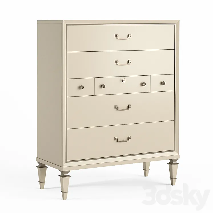 Chest of drawers Pearly White Caracole 3DS Max