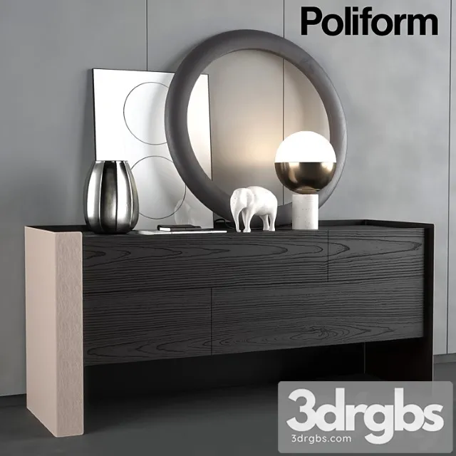Chest of drawers poliform chloe night complements