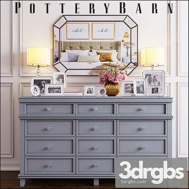 Chest of drawers pottery barn clara extra 2 3dsmax Download