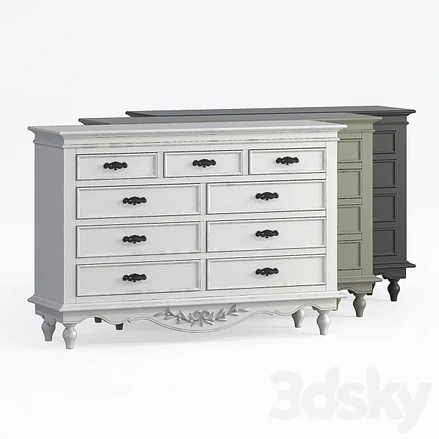 Chest of drawers Provence KMP4 Country Style 3DS Max Model