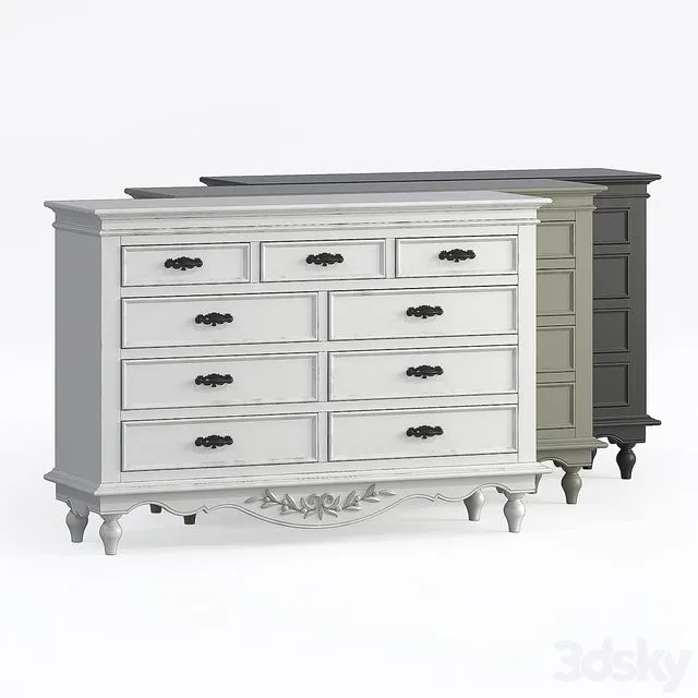 Chest of drawers Provence KMP4 Country Style 3dsMax Model