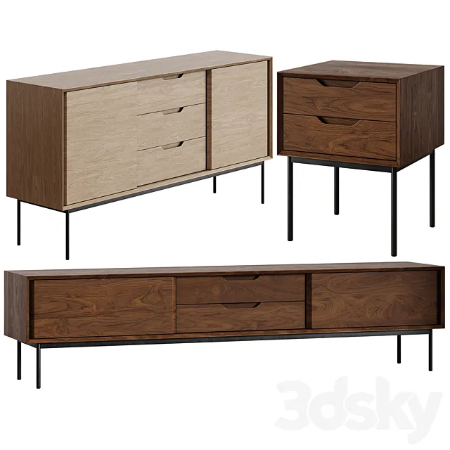 Chest of drawers TV stand bedside table La Redoute Noyeto 3ds Max