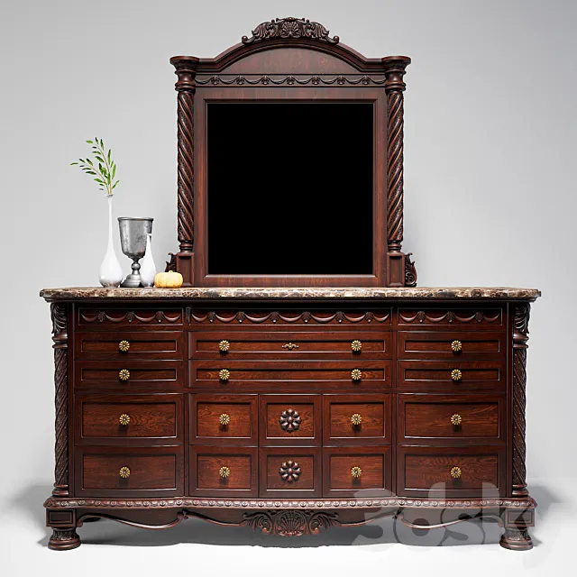 Chest of drawers with mirror North Shore 3ds Max