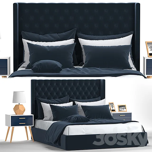 Chesterfield bed 3ds Max