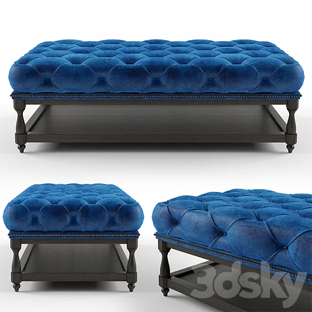 chesterfield ottoman coffee table 3DSMax File