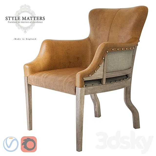 CHESTERTON CANVAS ARMCHAIR 3ds Max