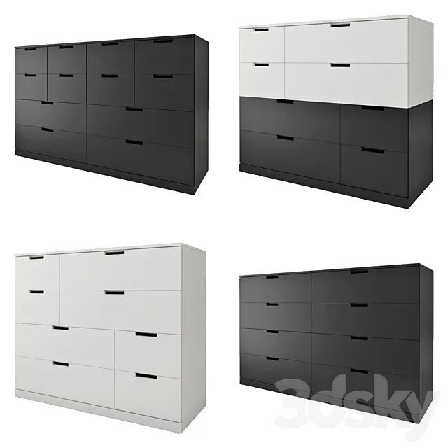 Chests of drawers NORDLEY Ikea 02 3ds Max