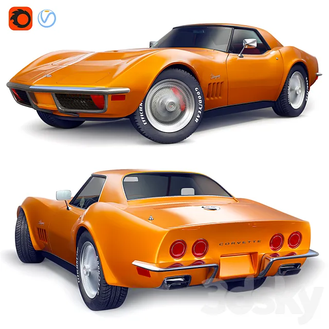 Chevrolet 1968 Corvette Stingray 3ds Max
