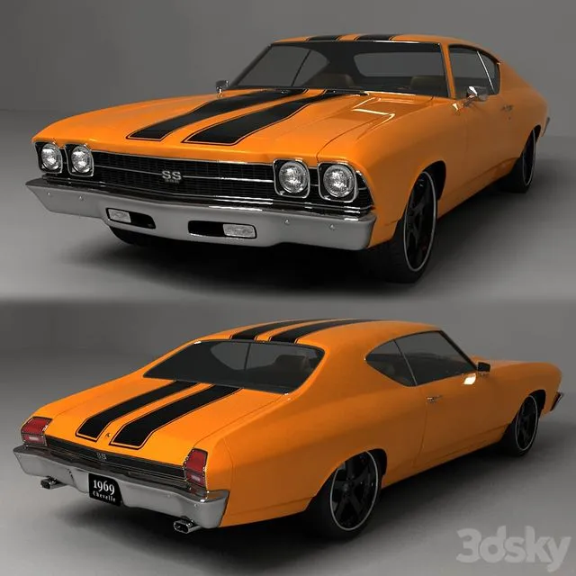 Chevrolet Chevelle SS 1969 3dsMax Model