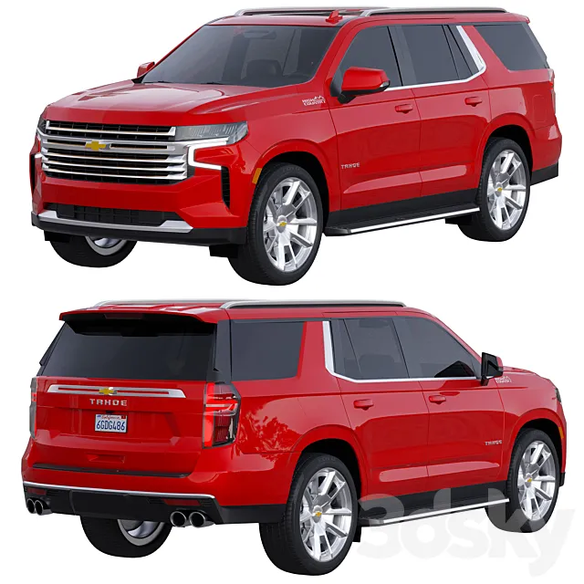 Chevrolet Tahoe High Country 2022 3DS Max Model