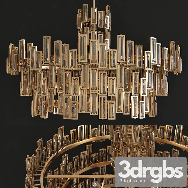 Chic gold chandelier modern metropolitan 3dsmax Download