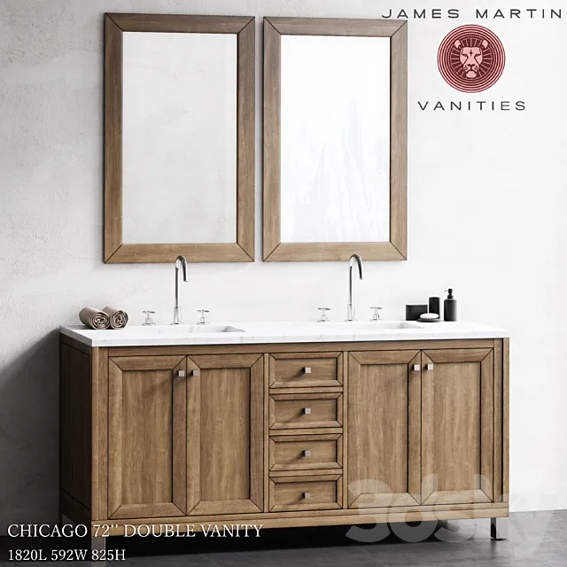 Chicago 72 double vanity 3ds Max