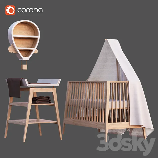 Child room (baby) Furnitures 01 3DS Max Model