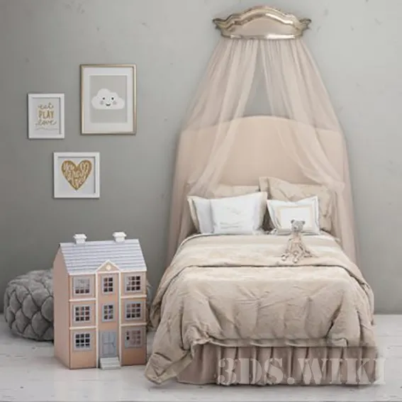 child-room – Bed MoniqueLhuillier 3ds Max