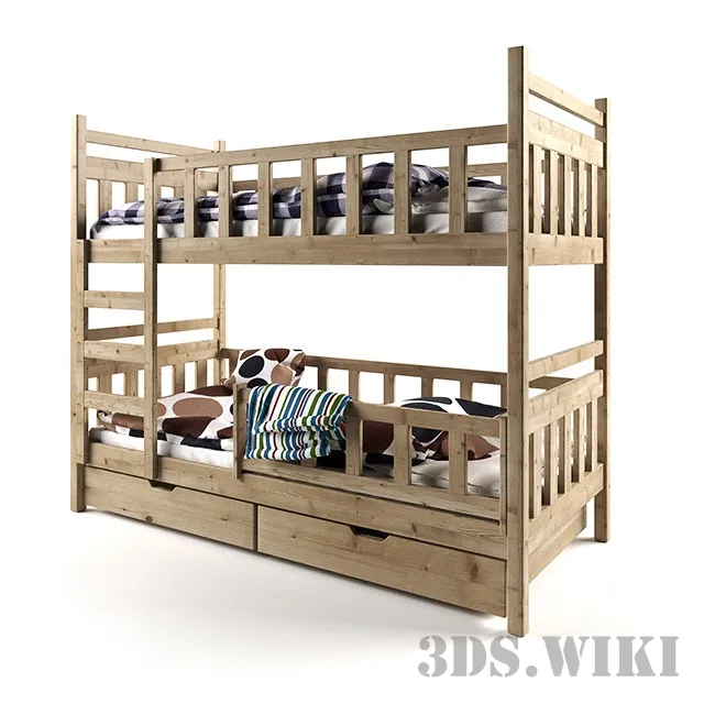 child-room – Bunk bed for children 3ds Max