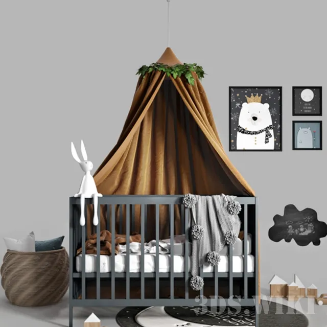child-room – Canopy bed 3ds Max