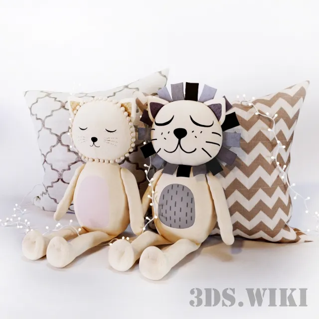 child-room – Cat and Lion toy by Emily & Meritt 3ds Max