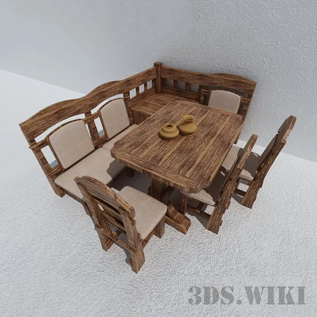 child-room – Chic table and chairs 3ds Max