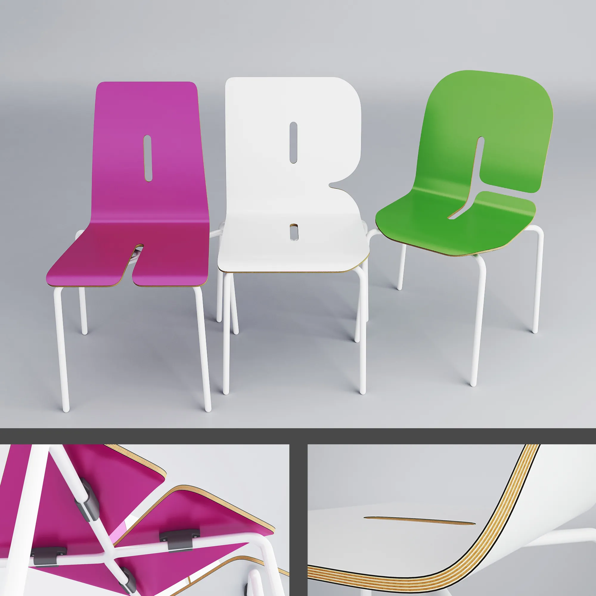 child-room – Children chairs 01 3ds Max