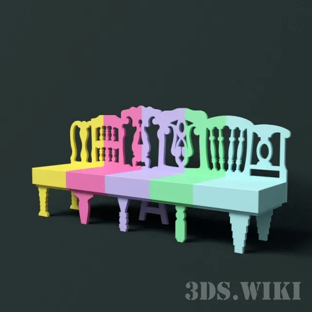 child-room – Children’s bench 3ds Max