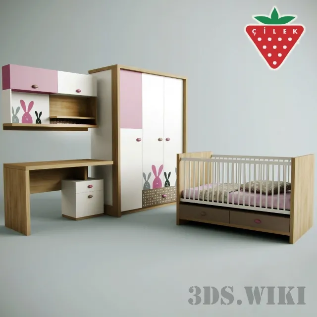 child-room – Children’s Cilec NewJoy – Pink Bunny Series 3ds Max