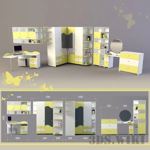 child-room – Children’s furniture 3ds Max