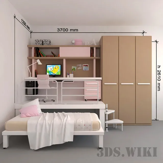 child-room – Children’s furniture from Tumidei factory 3ds Max