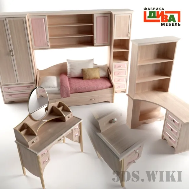 child-room – Children’s furniture Nicole ART Diva furniture 3ds Max