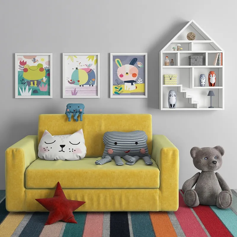 child-room – Children`s sofa 01 3ds Max