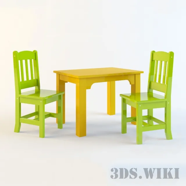 child-room – Children’s table and chairs 3ds Max
