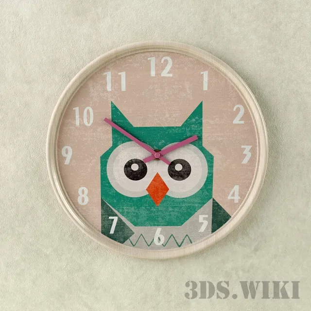 child-room – Children’s wall clock 3ds Max
