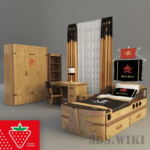 child-room – Cilek Black Pirate 3ds Max