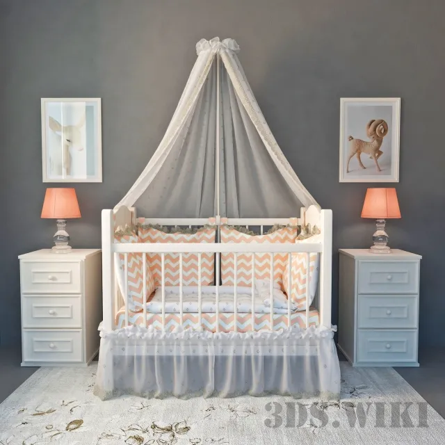 child-room – Cot 3ds Max