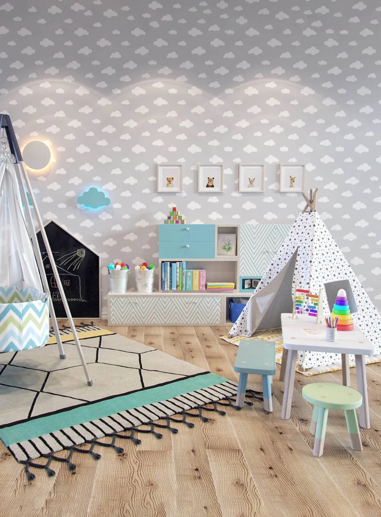 child-room – Decor in the nursery 3ds Max