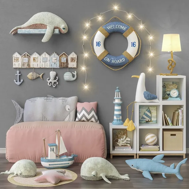 child-room – Decorative set 3ds Max