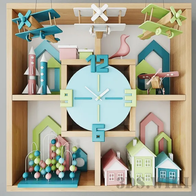 child-room – Decorative set of children’s toys 3ds Max
