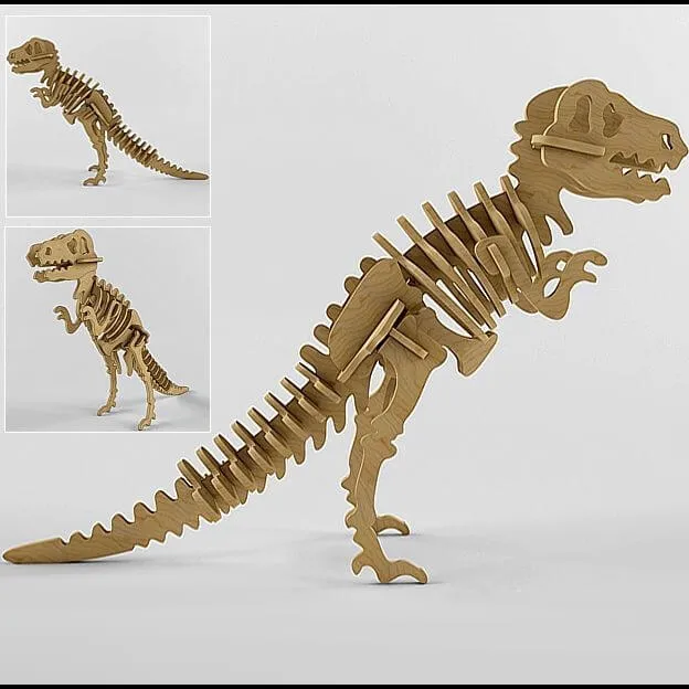 child-room – Dinosaur made of wood 3ds Max