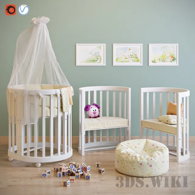 child-room – Ellipse Bed 3ds Max